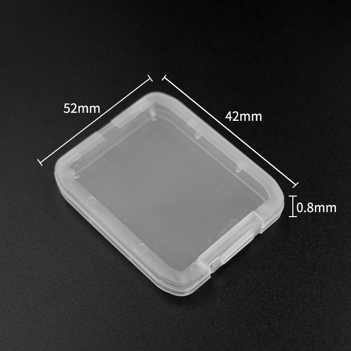 Memory Card Protection Case Card Container Plastic Transparent Storage Box Mini CF Card Easy To Carry Box