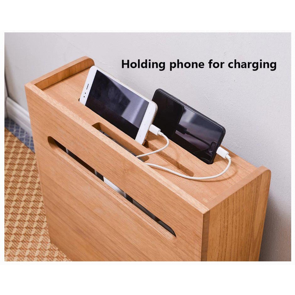 Wood Multi-layer router storage Router Power Strip And Cable Management Storage Box