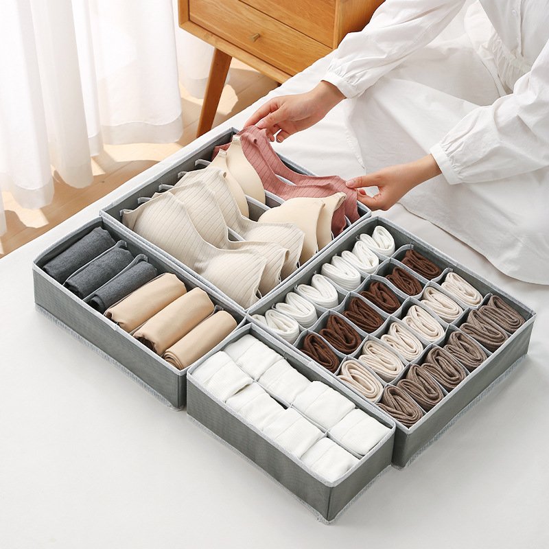supply reasonable price reusable underwear organizer colapsable storage box with handle