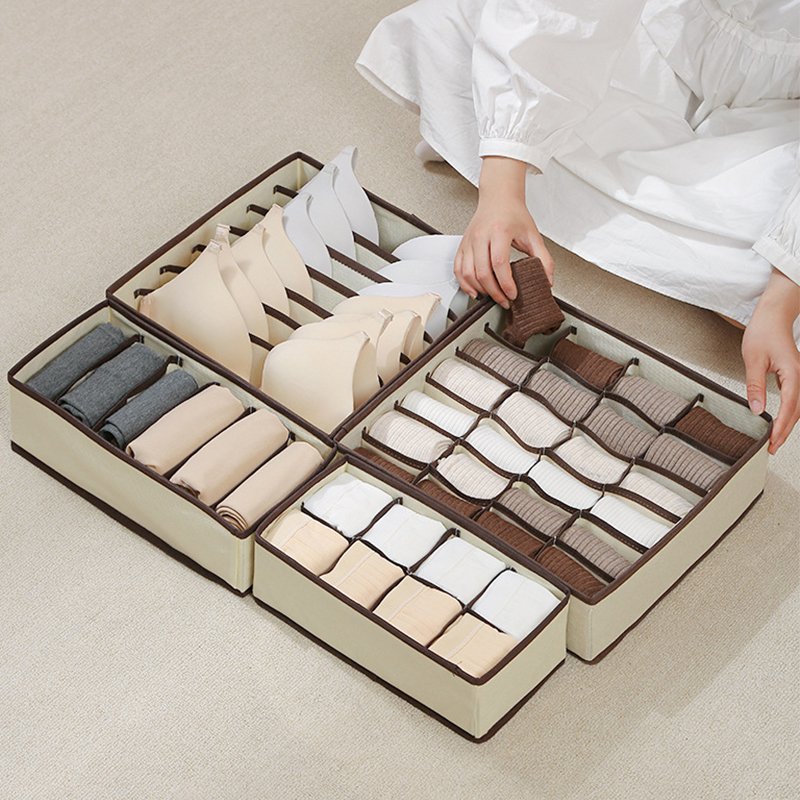 supply reasonable price reusable underwear organizer colapsable storage box with handle