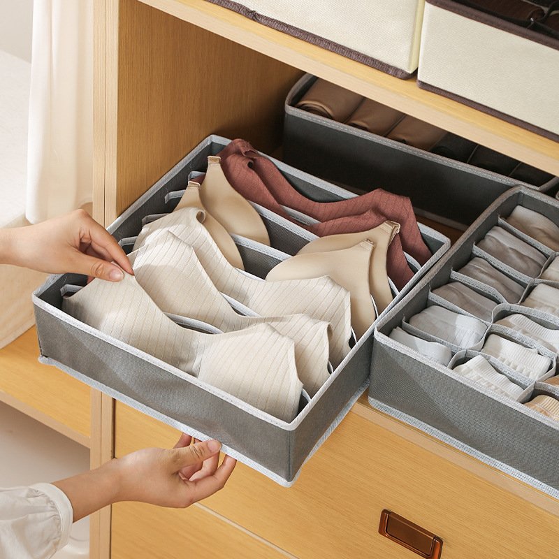 supply reasonable price reusable underwear organizer colapsable storage box with handle