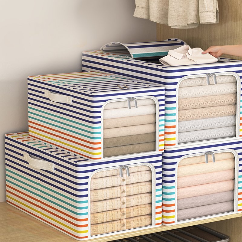 New arrival Blanket Closet Sweater Organizer Box Clothes Quilt,storage bags Oxford Fabric Foldable storage boxes