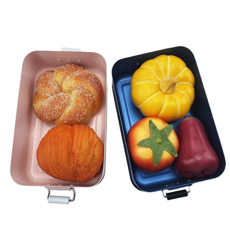 Custom Printed Storage Box Food Grade Rectangular Aluminum Bento Box 2023 New Eco Friendly Kids Bento Lunch Box