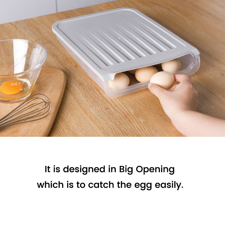 Big Volume Transparent Food Storage Container Auto-Roll Egg Kitchen Storage Box