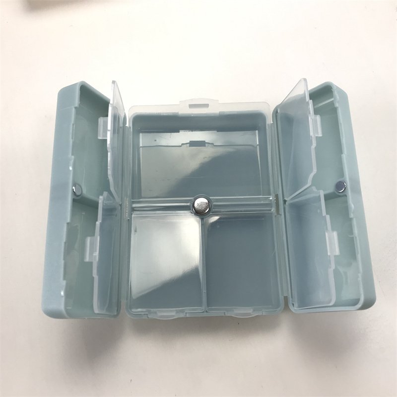 KYPL027 Customized Magnetic 7 Compartments Folding Pill Case Travel Pack Medicine Storage Box