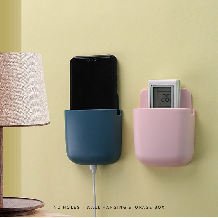 Wall Mounted Storage Box Remote Control Storage Organizer Case For Air Conditioner Tv Mobile Phone Plug Holder Stand Rack
