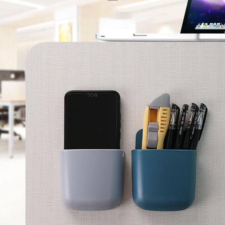 Wall Mounted Storage Box Remote Control Storage Organizer Case For Air Conditioner Tv Mobile Phone Plug Holder Stand Rack