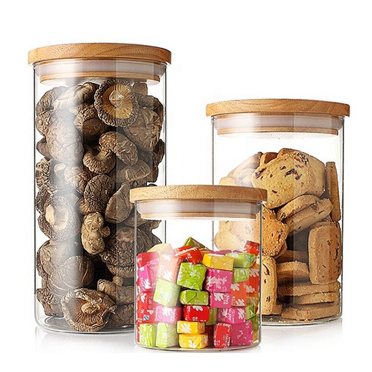 Best Sealed Glass Transparent Household Kitchen Borosilicate Storage Jar With Lid