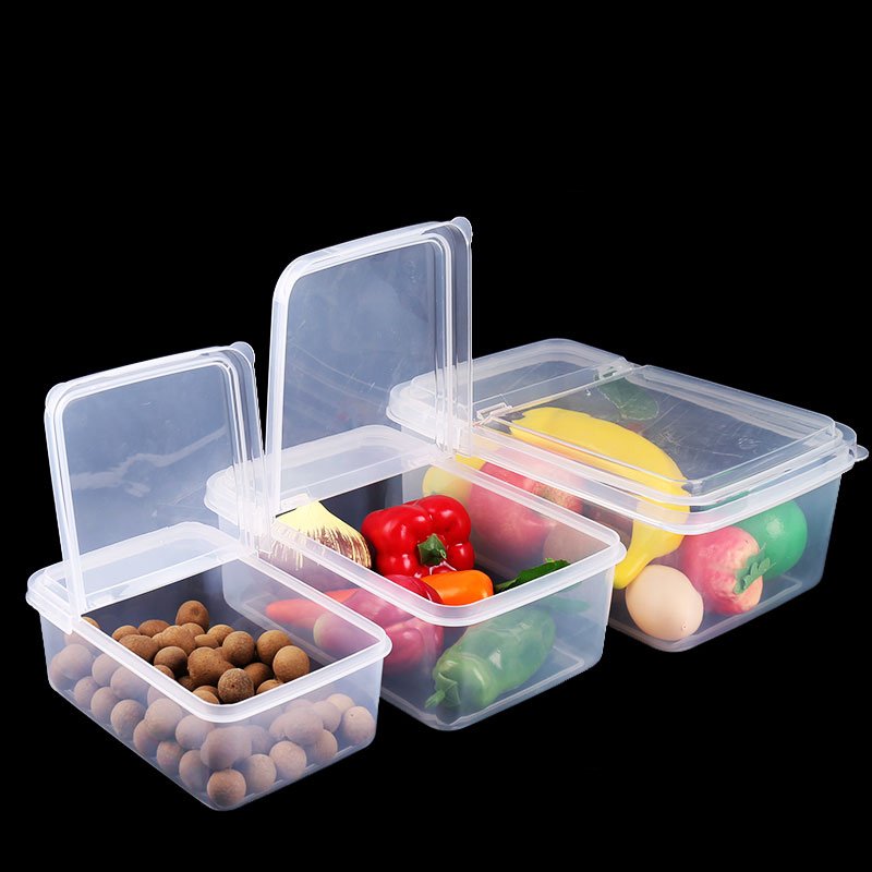 Food grade PP material Clear plastic food storage containers, refrigerators, fresh-keeping plastic food storage boxes
