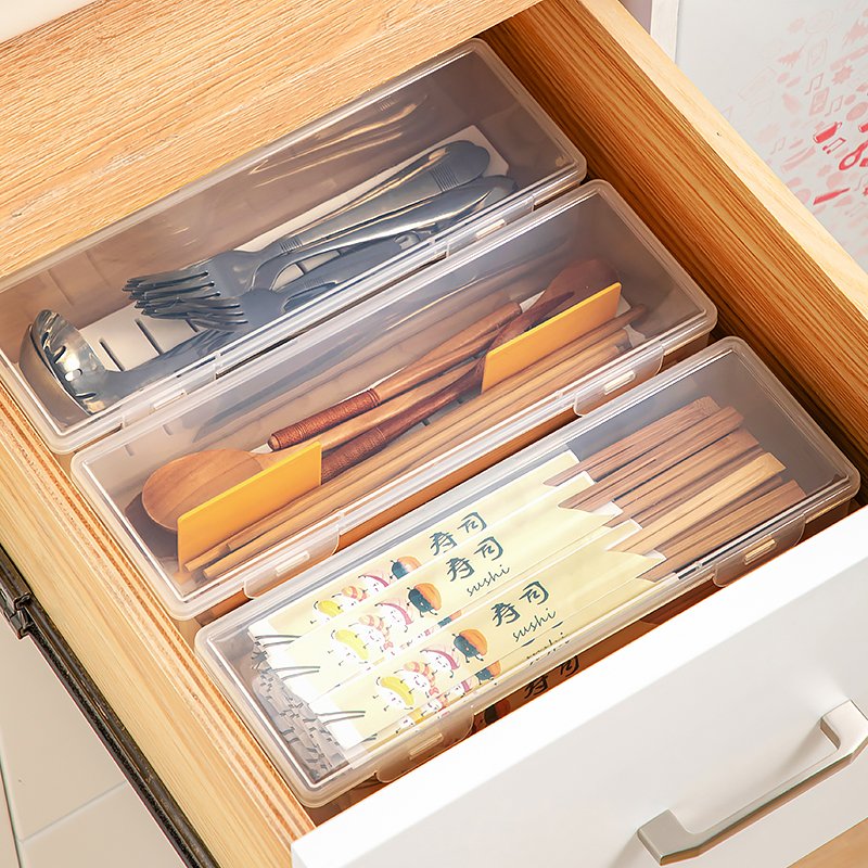 Large capacity Chopsticks Holder Chopsticks Drain Storage Box Kitchen Storage Holder Utensil Storage Container
