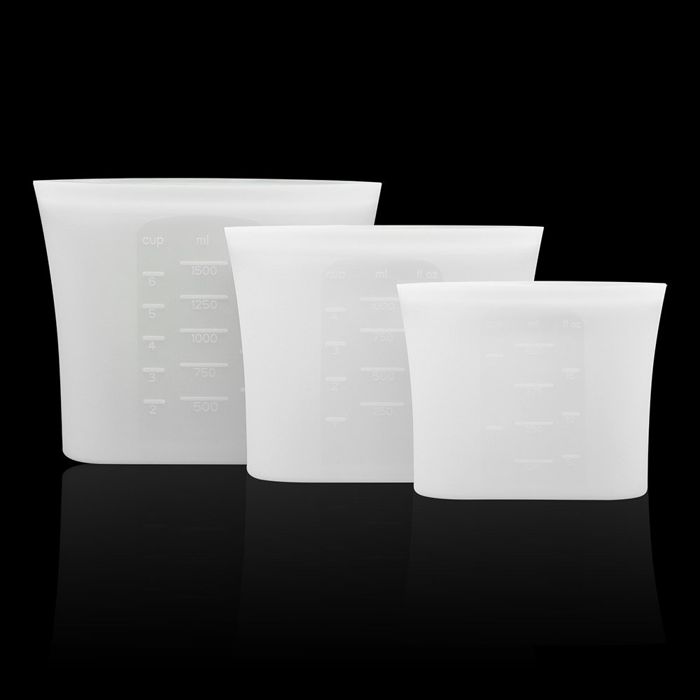 Non-Toxic Eco-friendly BPA Free Dishwasher-Safe Seal Tight Lunch Bag 100% Leakproof Silicone Food Grade Reusable Storage Bag