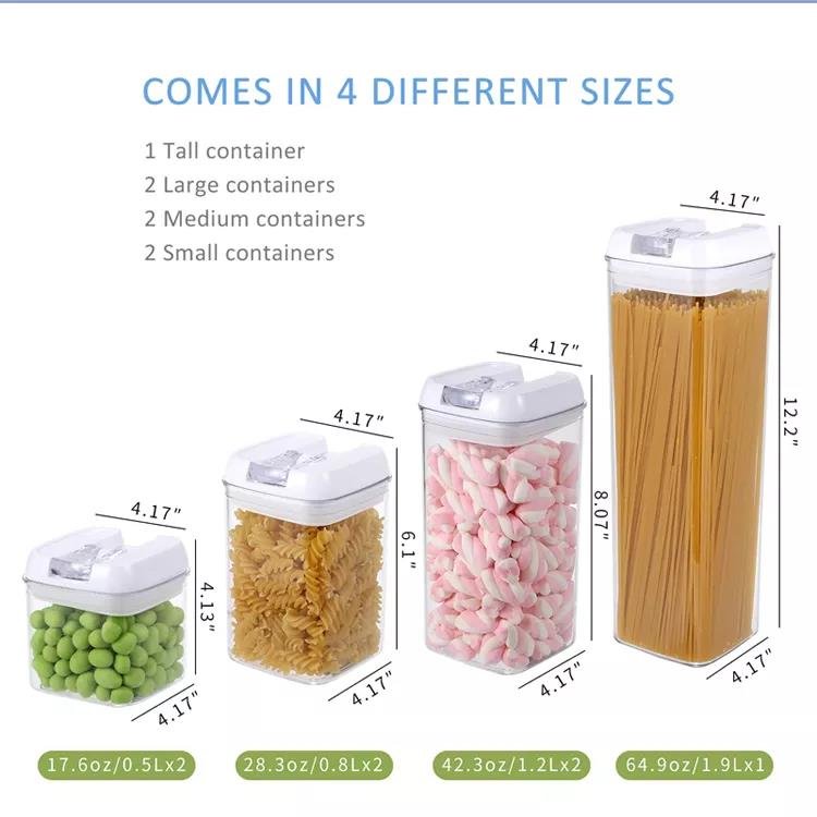 BPA Free Premium Plastic Rectangular Food Storage Containers Set Modern Design Airtight Lids Disposable Kitchenware Fresh 3pcs