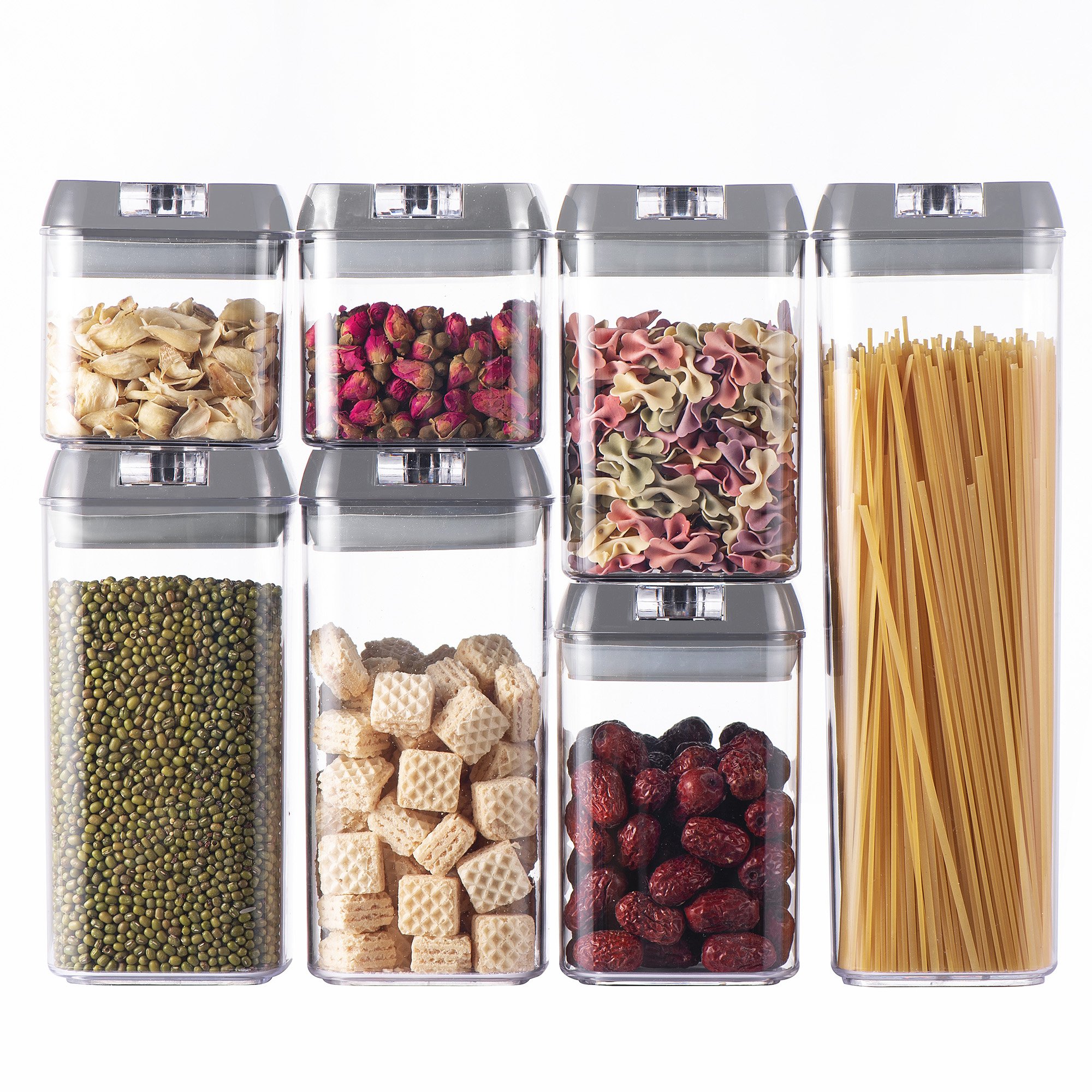 BPA Free Premium Plastic Rectangular Food Storage Containers Set Modern Design Airtight Lids Disposable Kitchenware Fresh 3pcs
