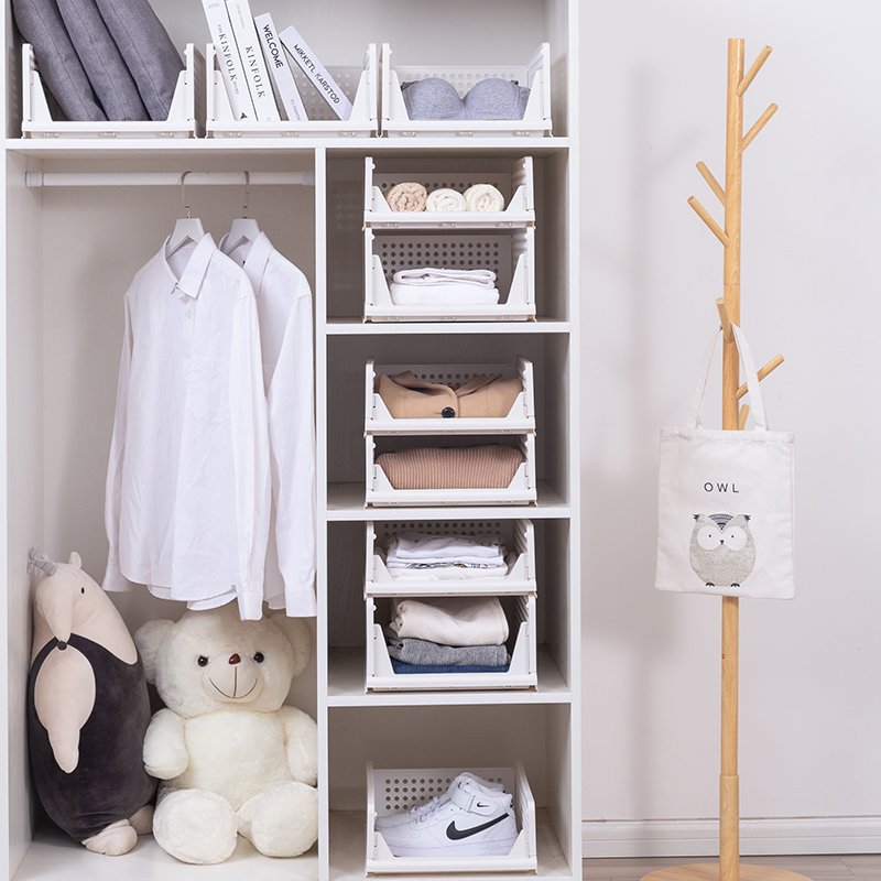 Hot Sale stackable organizer clear plastic storage box storage bin organizer