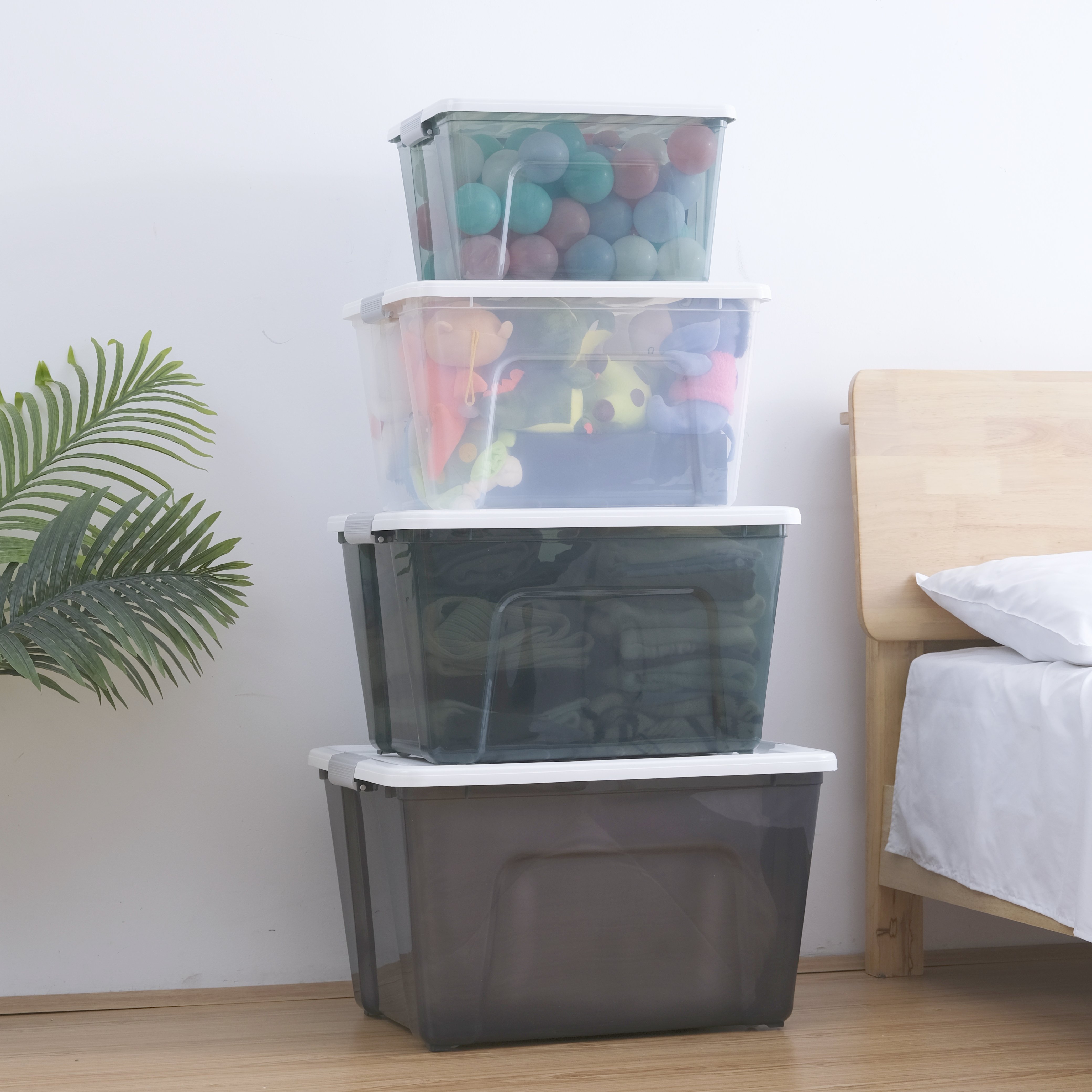 25L/45L/65L/85L plastic storage box toy organizer plastic storage containers plastic bins toy storage box with wheels