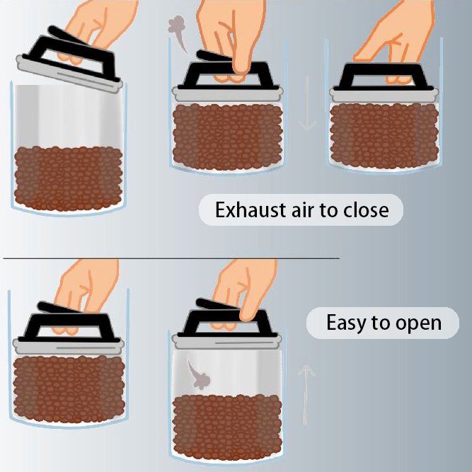 High Grade Stainless Steel Kitchen Food Storage Jar Airtight Stainless Steel Coffee Bean Storage Container