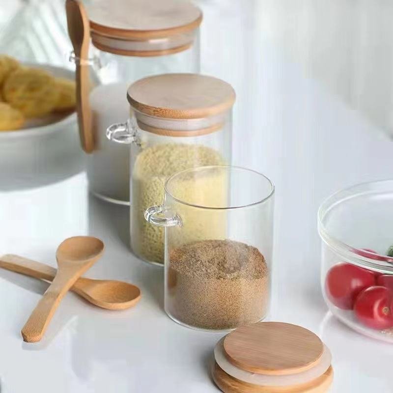 2023 New Promotion Food Storage Containers Decorative Glass Jar With Lid