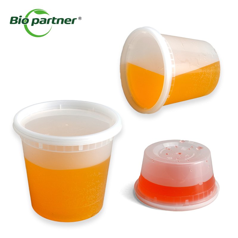 Manufacturer 16oz Food Storage PP Plastic Deli Cup Container Disposable Lunch Box Salad Deli Container With Clear Lid