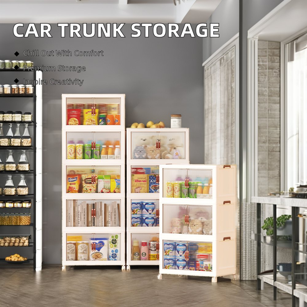 Multifunction Storage Box Foldable Detachable Car Trunk Lids Stackable Closet Organizer High Quality Plastics Containers Modern