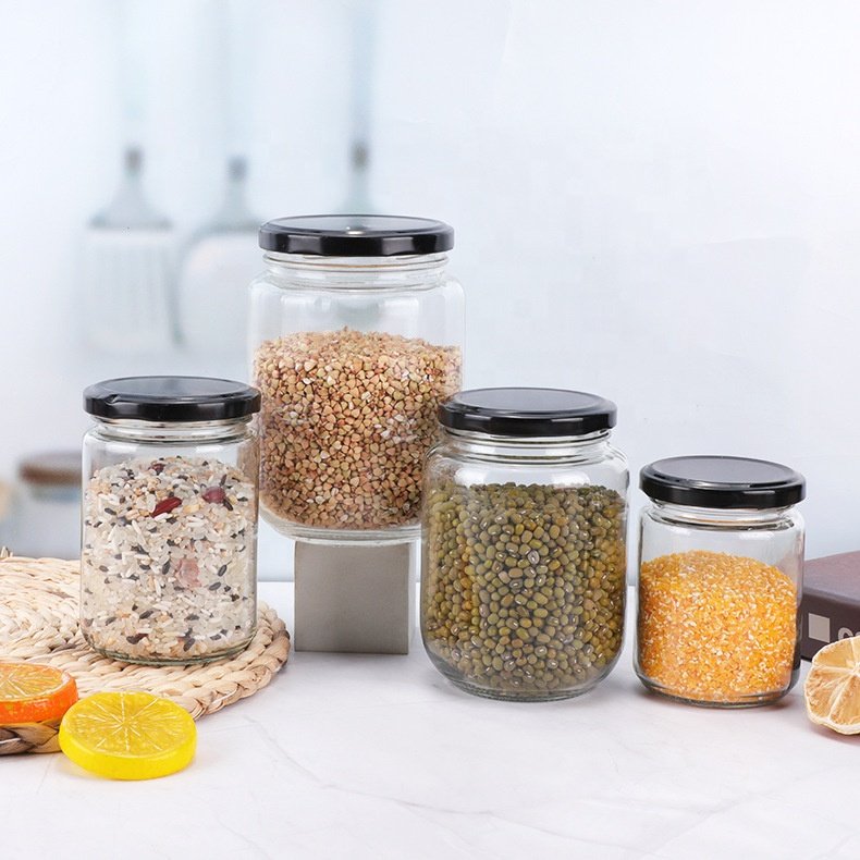 Wholesale food grade jar 100ml mini sealed glass honey jar which pass high temperature test