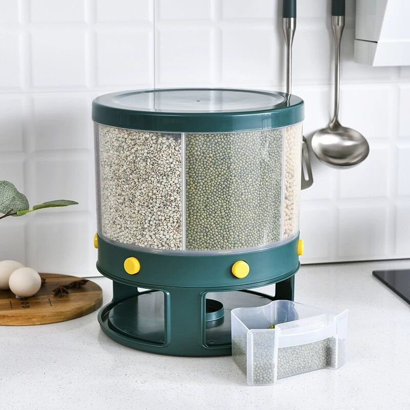 Hot Selling Food Storage Box Plastic Kitchen Food Grain Rice Container cereal Dispenser