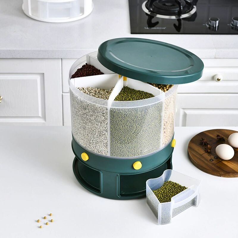 Hot Selling Food Storage Box Plastic Kitchen Food Grain Rice Container cereal Dispenser