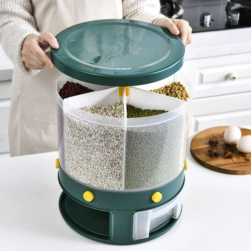 Hot Selling Food Storage Box Plastic Kitchen Food Grain Rice Container cereal Dispenser