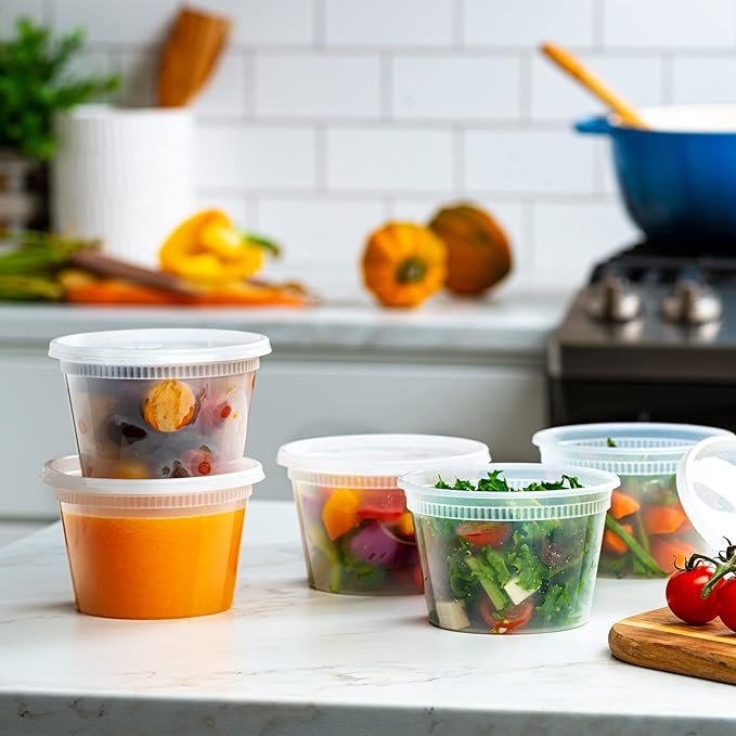 Food Storage Containers Bento Packaging Boxes Sealed Lunch Deli with Lid Snack Boxes Fast Food PP American Style