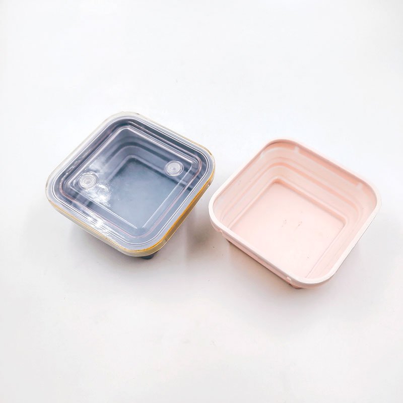 Real Food Grade Microwaveable LFGB Portable foldable silicone lunch box collapsible silicone food storage container