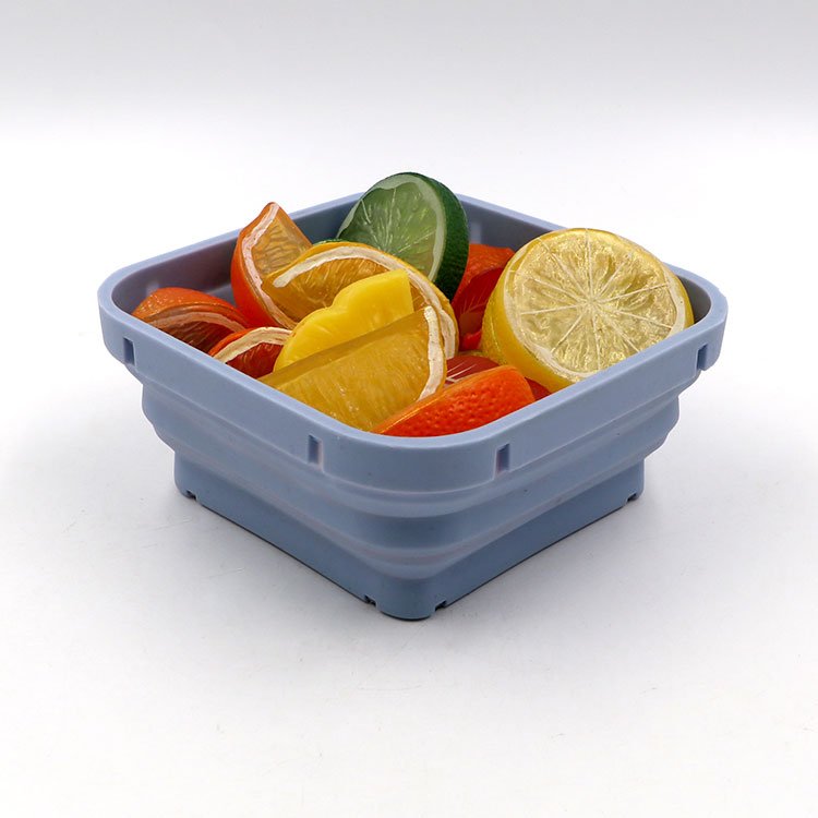 Real Food Grade Microwaveable LFGB Portable foldable silicone lunch box collapsible silicone food storage container