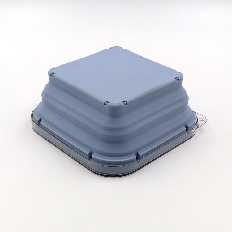 Real Food Grade Microwaveable LFGB Portable foldable silicone lunch box collapsible silicone food storage container