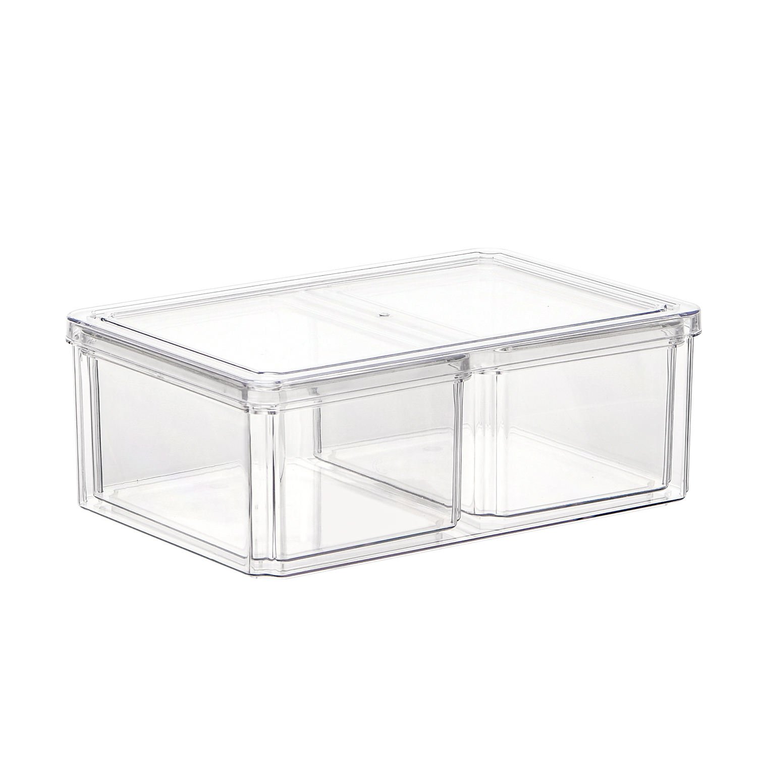 3PCS Clear Storage Box Drawer Organizer Price Plastic Stackable Kitchen Refrigerator Storage Box With Lid