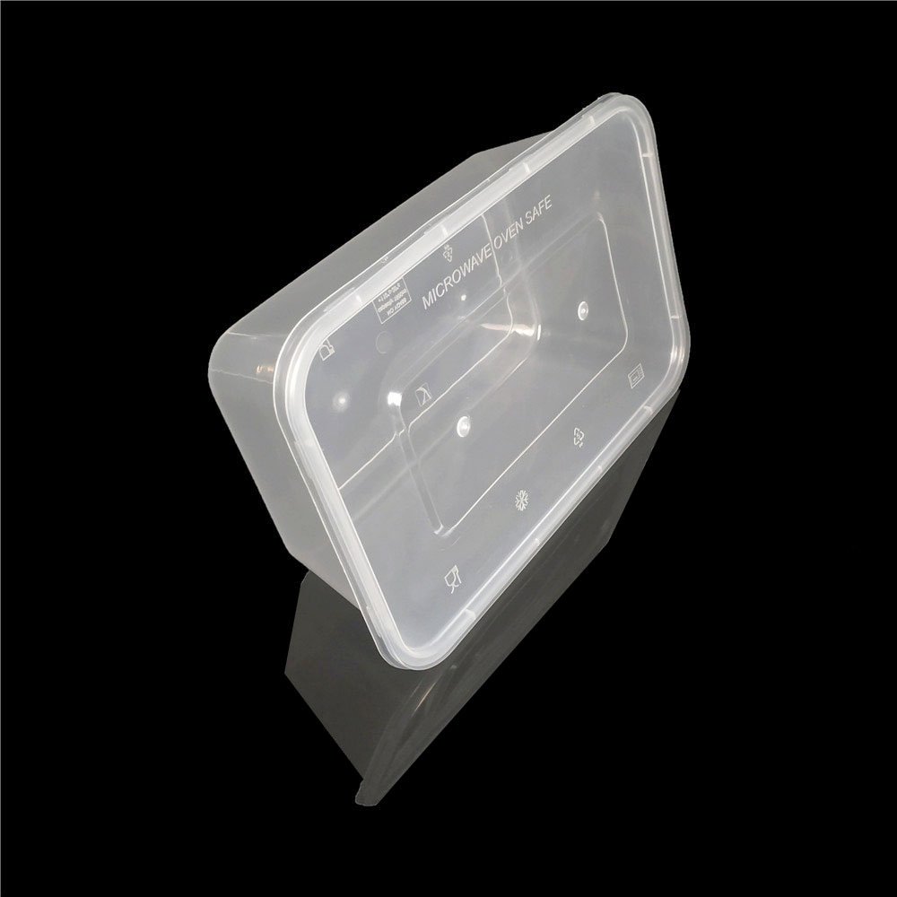NEW Z 1500ml clear rectangular heavy duty plastic lunch / food / salad storage container supplier