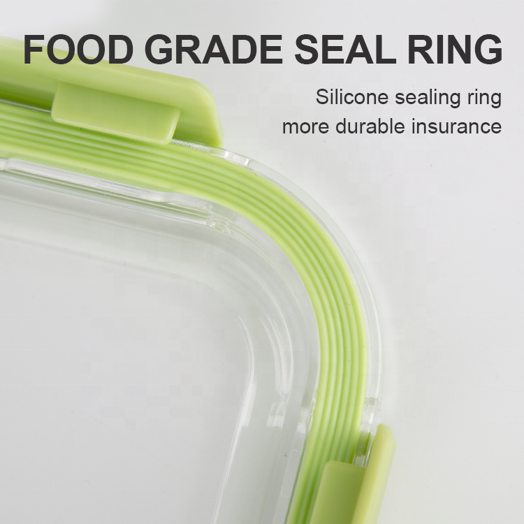 Gloway Set Of 12 3-Different Colors Leakproof Heatable Lunch Box Borosilicate Food Glass Storage Container Set With Airtight Lid