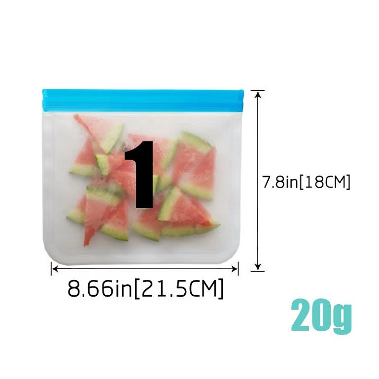 Food-Grade Reusable Transparent Plastic food storage bag Snack Bag Waterproof Peva Food Storage Bags for travel Set