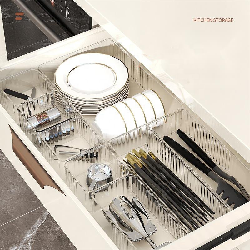 Cosmetics Storage Box Free Combination Tray Drawer Divider Transparent Luxury Storage Boxes & Bins PET Injection Plastic Drawers