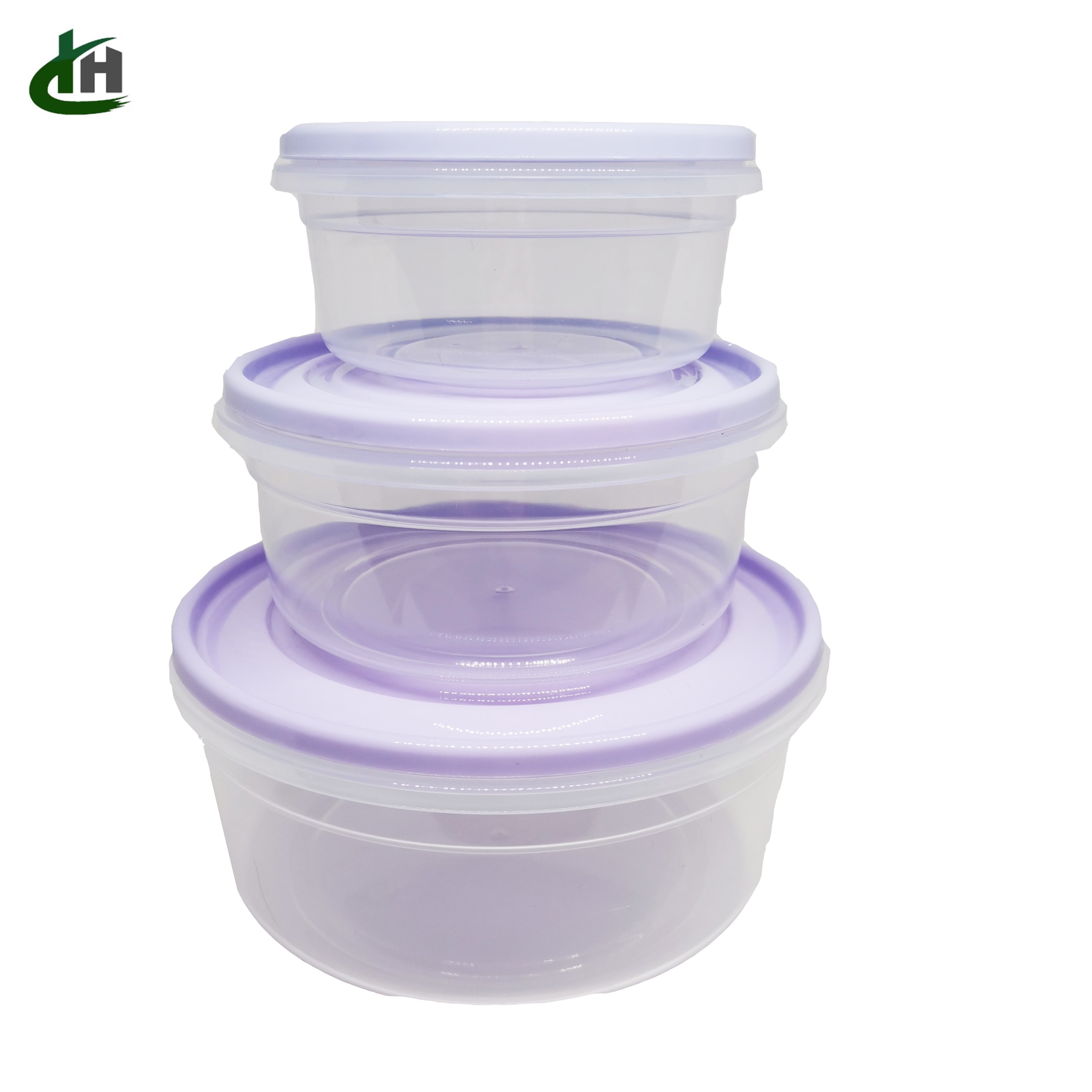 Plastic Food Crisper Set of 4Pcs Eco-friendly Chinese Storage Boxes & Bins Food Containers 4pcs Set Square Modern Sustainable