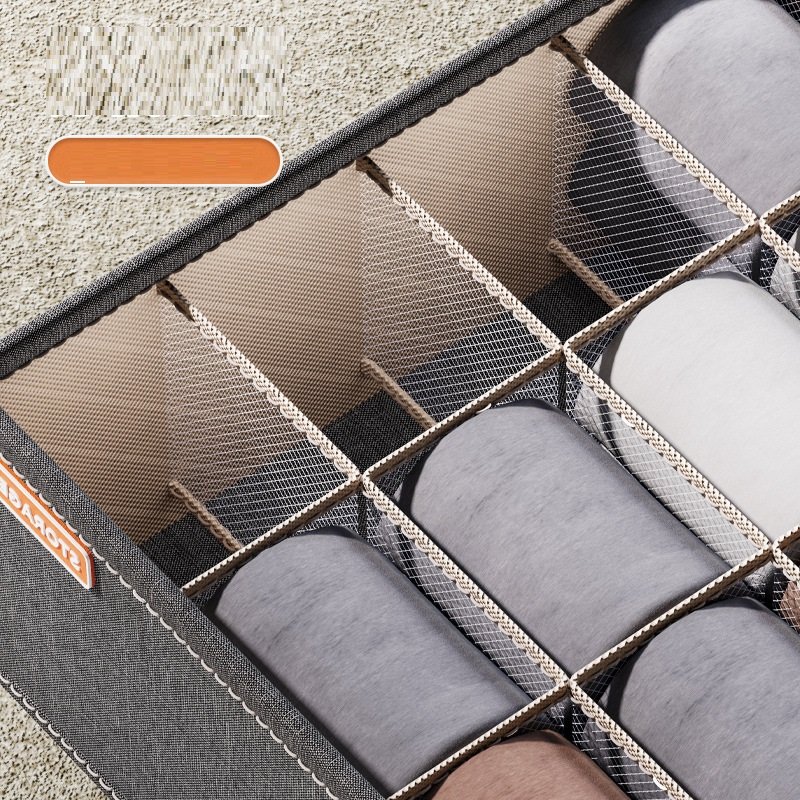 Underwear storage box multifunctional socks compartment box foldable wardrobe drawer storage box