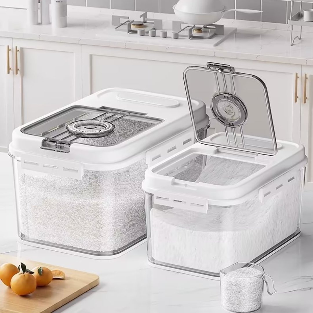 2.5kg Grain Rice Storage Container Large Sealed Grain Container Rice Storage Bin for Kitchen Pantry Household Nuts Rice