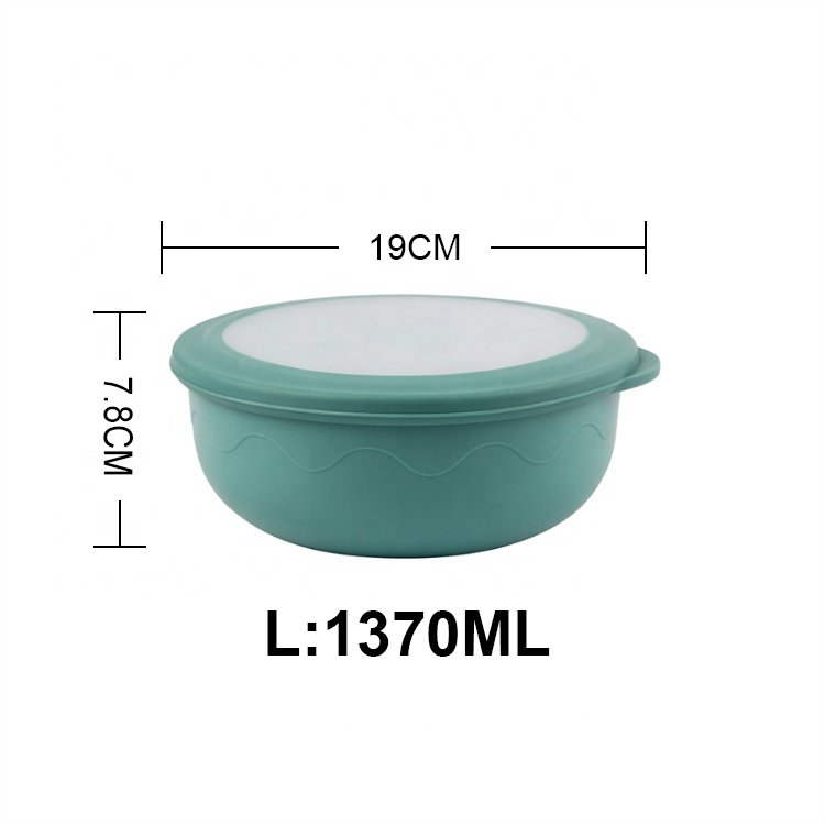 2023 New Design Food Storage Container and Fresh Keeping Bowl with Lids Unbreakable Plastic Container for Mixing in Multiple