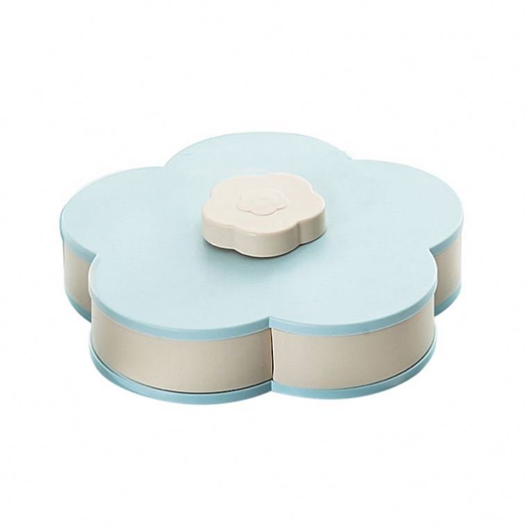 Best Selling New Collection Double Layer Abs Plastic Candy Box Rotating Nut Plate, Eco-Friendly Fruit Snack Food Storage