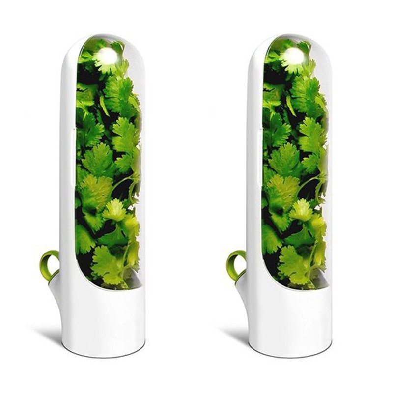 XJH Freshness Preservation Pod Cilantro Container Mini Herb Saver For Refrigerator Use