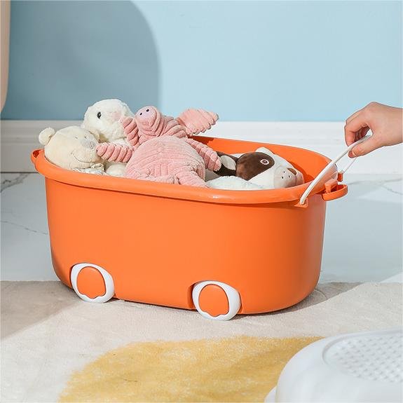 Children Toy Storage Box Plastic Cartoon Storage Organizer Storage Boxes & Bins With Wheels