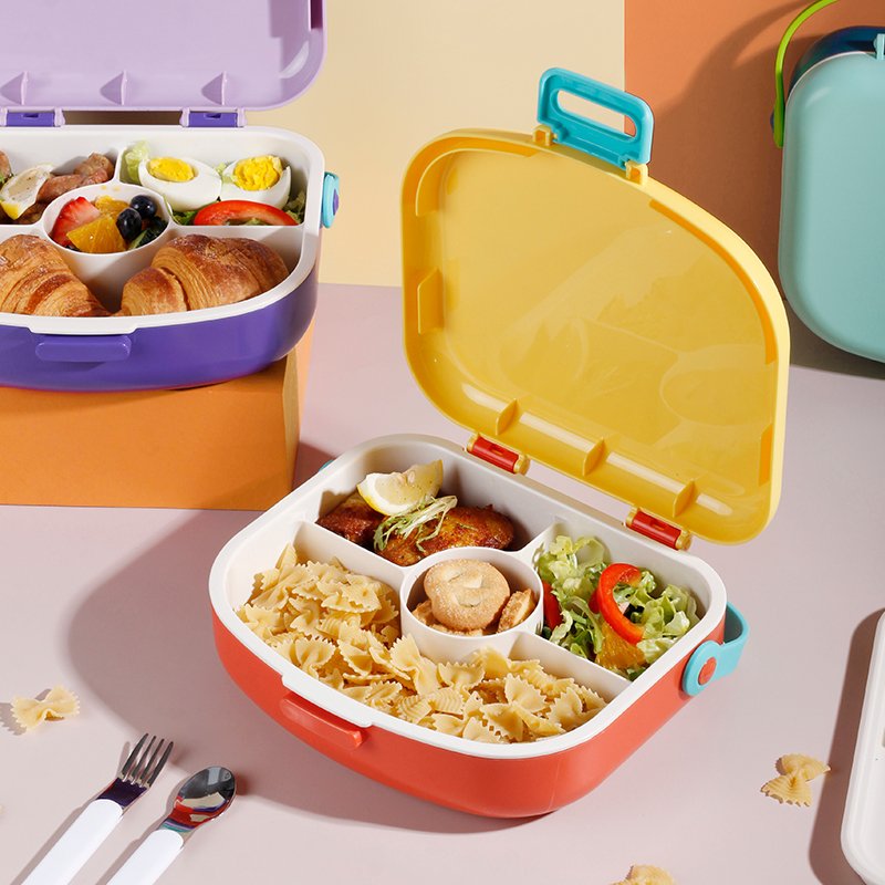 2023 New Hotsale Large Capacity Lunch Box Portable Kids Child Bento Box Food Packing Plastic Rectangle Shantou on School Plastic