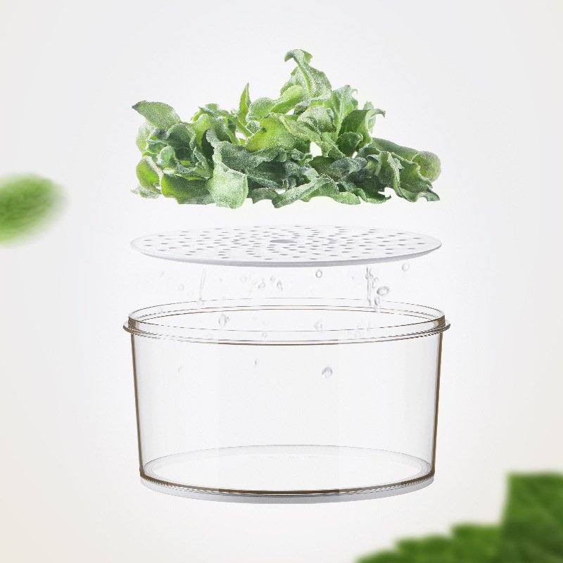 Fashion PET Large Capacity Round Holder for Refrigerator Household Storage Box for Fridge Storage Box