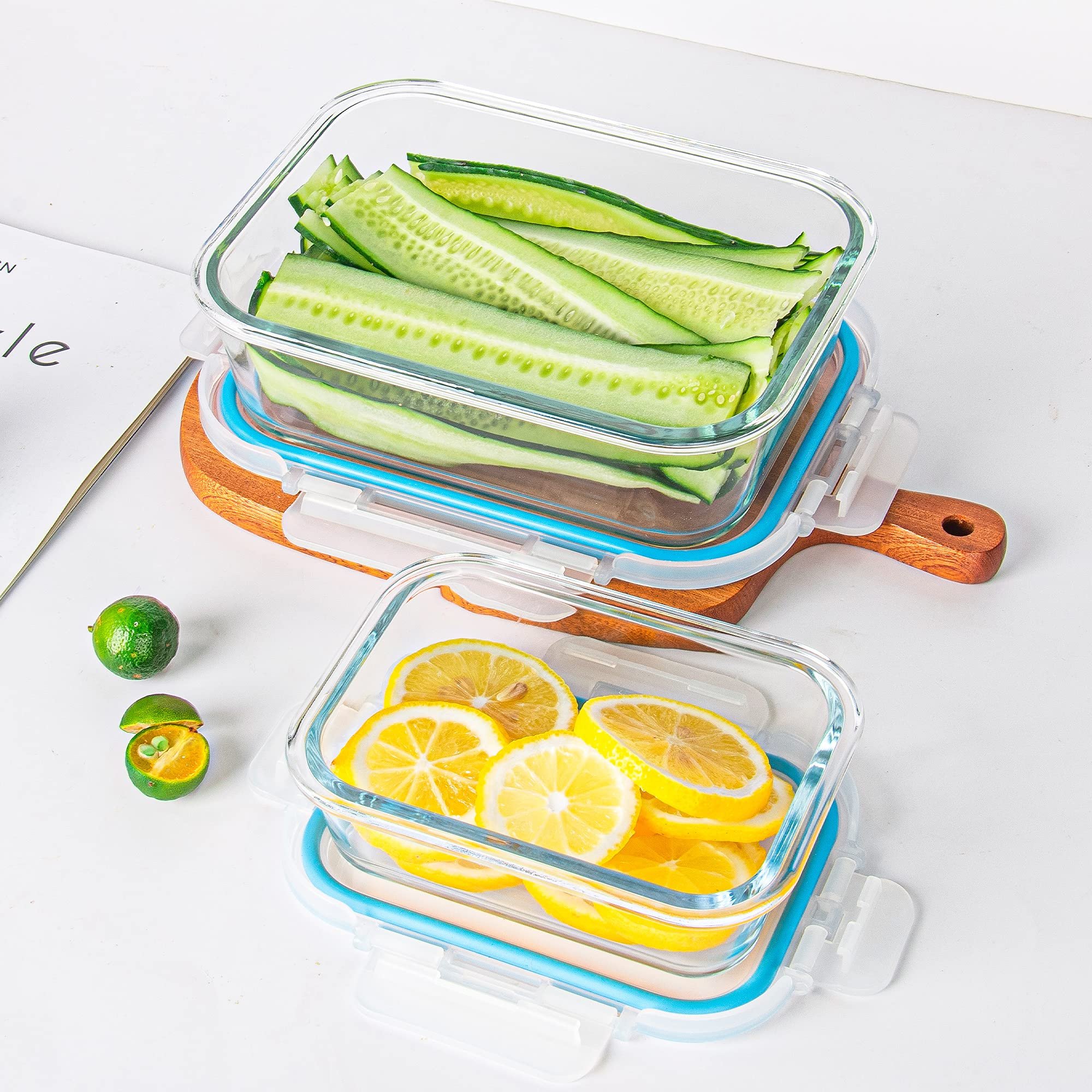 BPA Free Glass Food Storage Containers with Lids Glass Meal Prep Containers Glass Containers for Food Storage with Lids