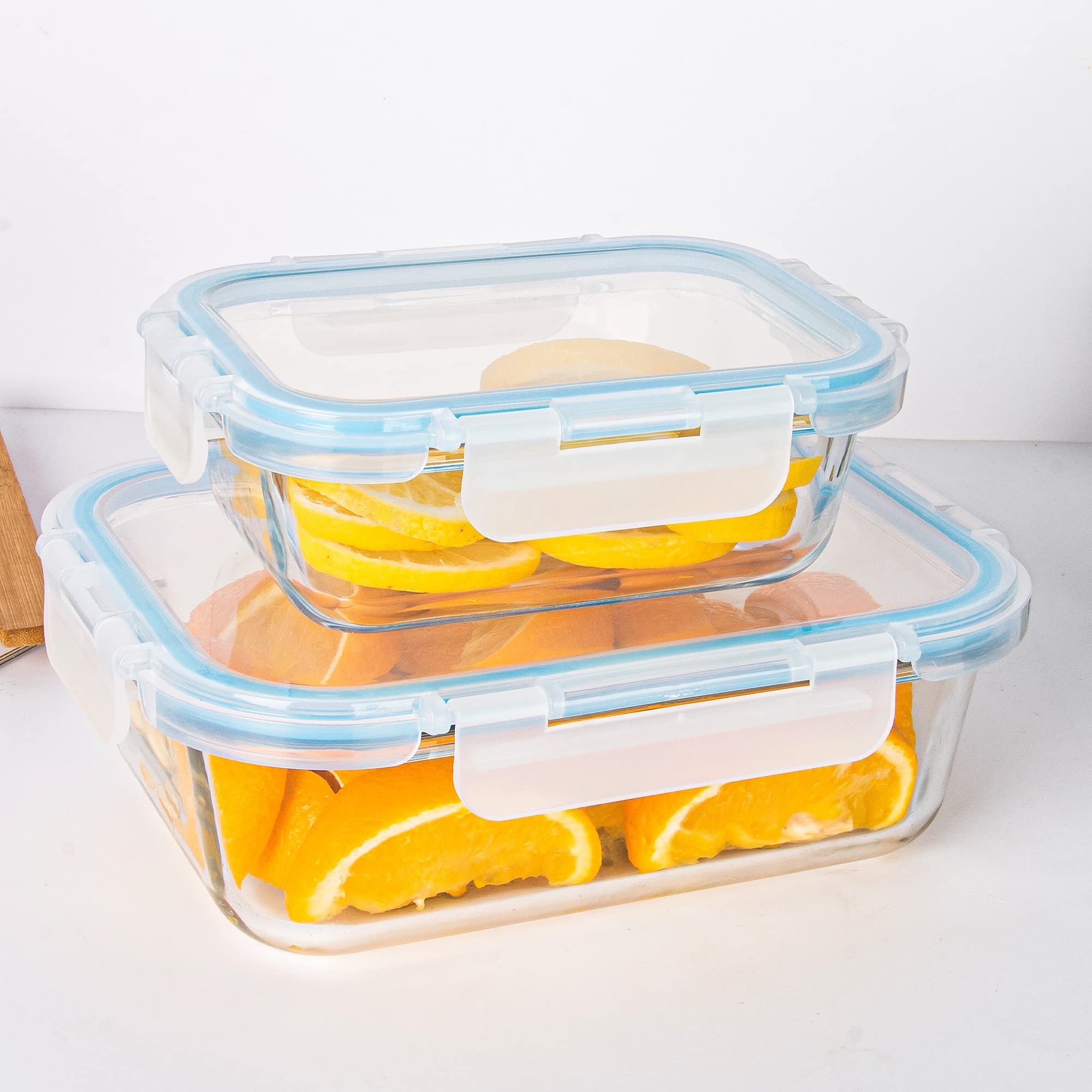 BPA Free Glass Food Storage Containers with Lids Glass Meal Prep Containers Glass Containers for Food Storage with Lids
