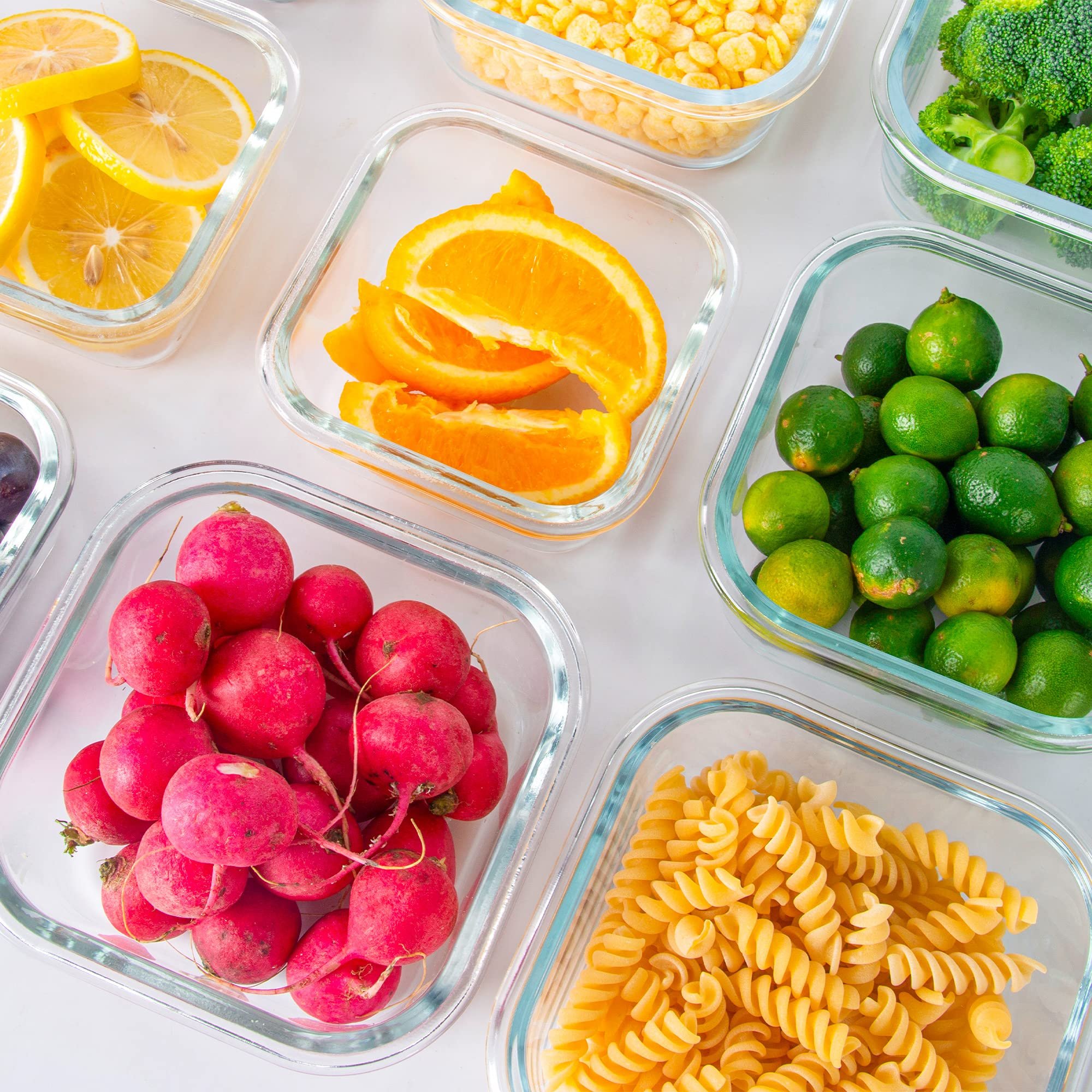 BPA Free Glass Food Storage Containers with Lids Glass Meal Prep Containers Glass Containers for Food Storage with Lids