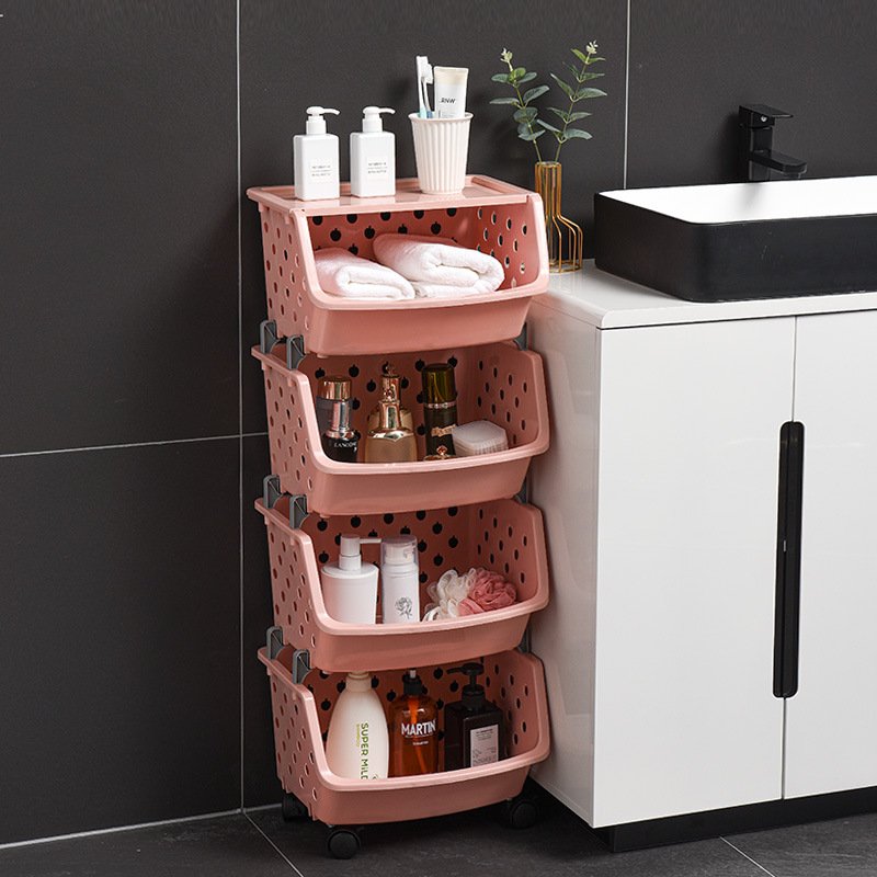 Popular Creative Durable Stackable Hollow Storage Basket Hollow Fruit Vegetable Organizer Basket Storage Home Kitchen Tool