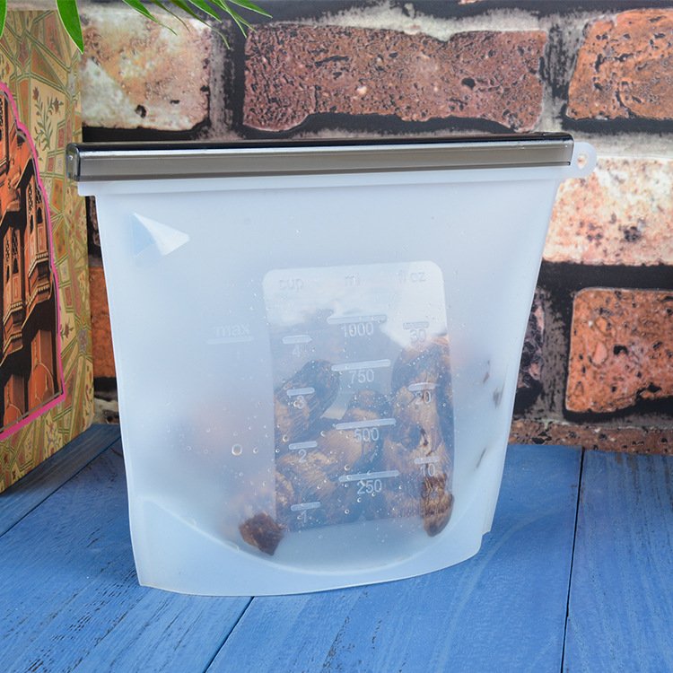 500ml/1000ml/1500ml/4000ml Preservation Reusable Silicone Food Storage Bag